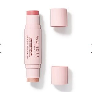 Wander Beauty Dual Blush and Illuminator Stick - Coral Rose & Nude Glow